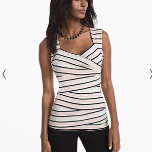 WHBM Striped shell top, size S